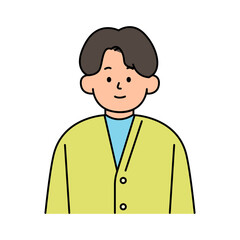 Male Avatars profile , office workers, hand-drawn icon style, character design, vector illustration.	
