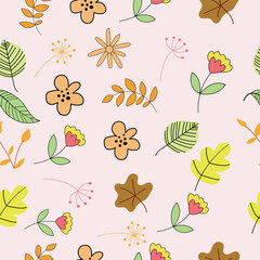 flowers and leaves pattern