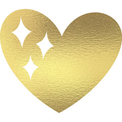 goldenes Herz mit transparentem Hintergrund 