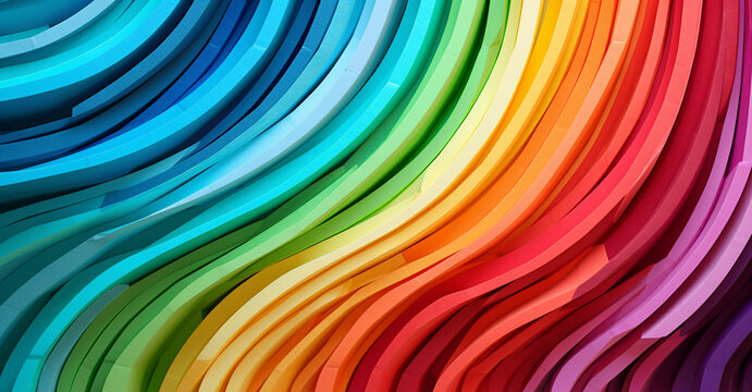 abstract background with rainbow made in the style of mosaic shapes 