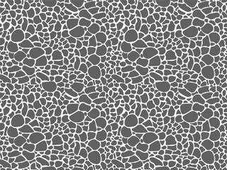 Seamless pattern of gray uneven stones,cobblestones,paved sidewalk,castle wall