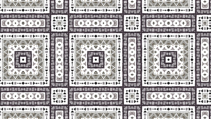 Abstract geometric black and white pattern design print pattern, geometric seamless pattern. Graphic background connection. abstract art painting