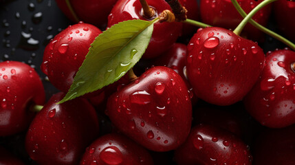 cherries on the table
