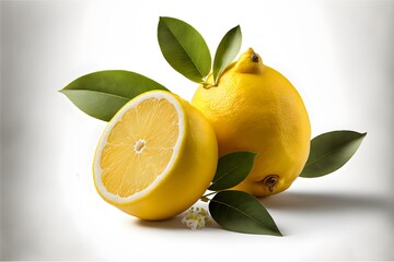 photography of lemons on white background real photo 