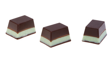 chocolate dark peppermint isolated
