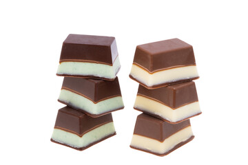 chocolate dark peppermint isolated