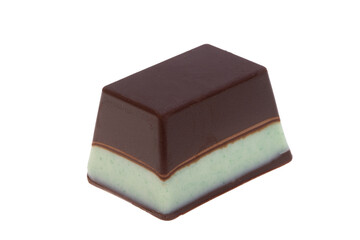chocolate dark peppermint isolated