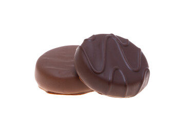 chocolate dark peppermint isolated