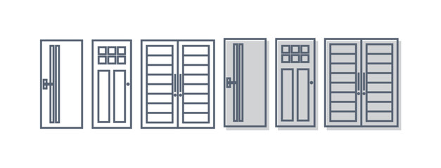 door logo icon vector illustration