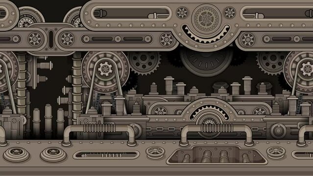  animation Mechanical Texture, dieselpunk