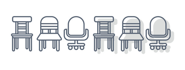chair logo icon vector illustration