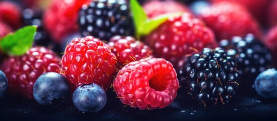 Zoomed in fruits With copyspace for text