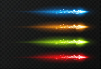 Vector set glow effect.