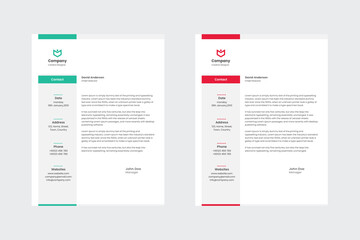 Abstract Corporate Business Style Letterhead Design Vector Template For Your Project