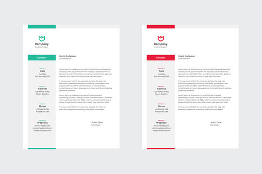 Abstract Corporate Business Style Letterhead Design Vector Template For Your Project