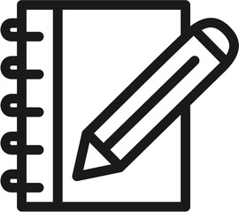 Notes Line Icon 64px pictogram symbol visual illustration
