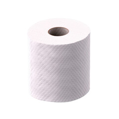 Toilet paper roll. Isolated on transparent background.