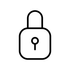 Castle icon with keyhole. Outline, security icon, access denied, key needed, keyhole. Vector icon