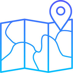 Maps Line Gradient Icon pictogram symbol visual illustration