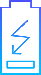 Power saving Line Gradient Icon pictogram symbol visual illustration