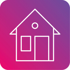 HomeLine icon Round Corner Multicolor Background pictogram symbol visual illustration