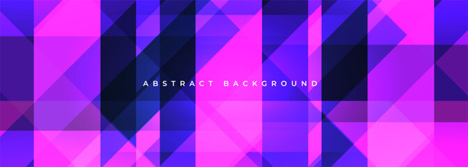 Obraz premium Blue and pink modern abstract wide banner background with geometric shapes. Vector illustration