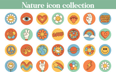 Nature icon symbol collection set