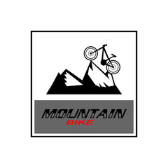 Mountain bike logo vector symbol.