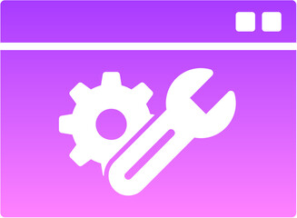 Internet Optimization Glyph Gradient Icon pictogram symbol visual illustration