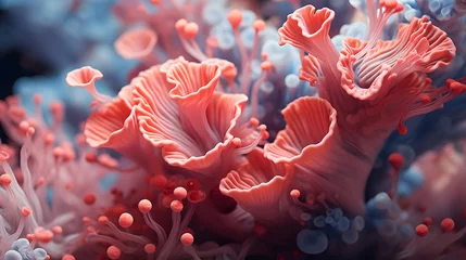 Schilderijen op glas Macro shot on coral and anemones © Alex Bur
