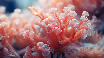 Macro shot on coral and anemones