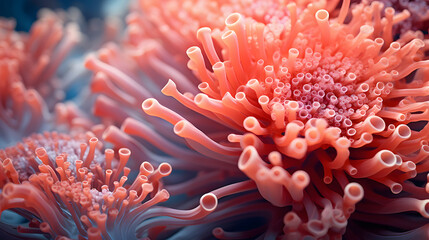 Naklejka na ściany i meble Macro shot on coral and anemones