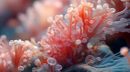 Macro shot on coral and anemones