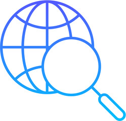 Internet Search Line Gradient Icon pictogram symbol visual illustration
