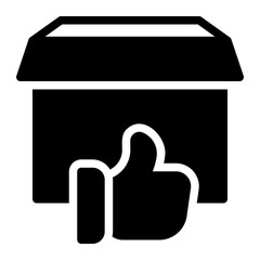 thumbs up glyph icon