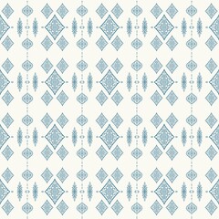 Fototapeta premium Gorgeous seamless pattern white Turkish, Moroccan, Portuguese tiles, Azulejo, ornament. 