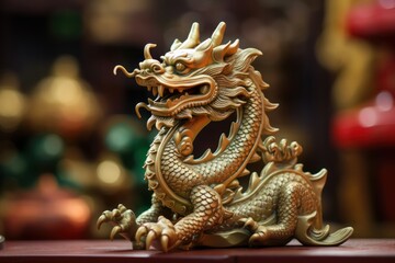 Chinese dragon sculpture, golden dragon. chinese zodiac