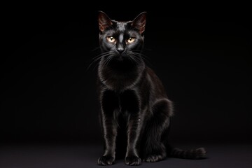 The Enigmatic Black Cat Created with Generative AI
