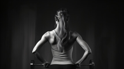 Obraz na płótnie Canvas Fitness sporty woman in training pumping