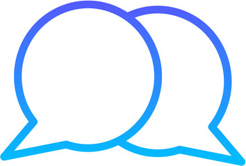 chat 22 Line Gradient Icon pictogram symbol visual illustration