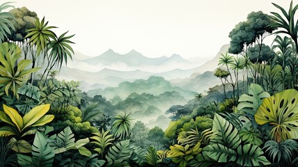 wonderful backgrounds of tropical forests.