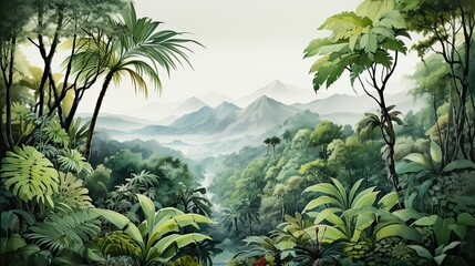 wonderful backgrounds of tropical forests.