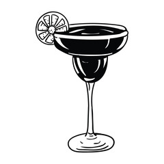 Hand drawing style of glass vector. It is suitable for food and drink icon, sign or symbol.