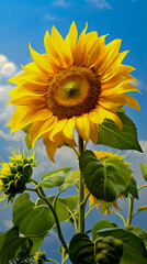 The most beautiful sunflower in the world. Generative AI