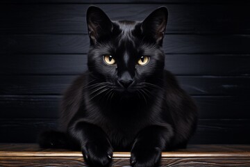 The Enigmatic Black Cat Created with Generative AI
