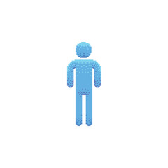 Man logo icon in Pixel Art