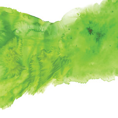 Watercolor abstract green stain