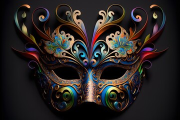 bright carnival mask whimstical 