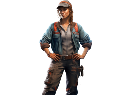 Character of a woman mechanic