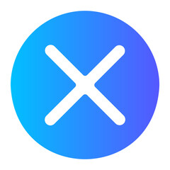Fototapeta premium cross gradient icon
